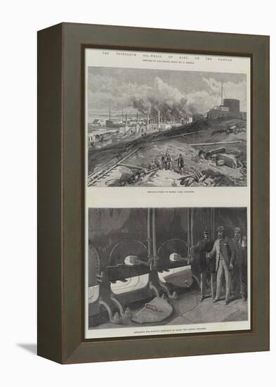 The Petroleum Oil-Wells of Baku, on the Caspian-William 'Crimea' Simpson-Framed Premier Image Canvas