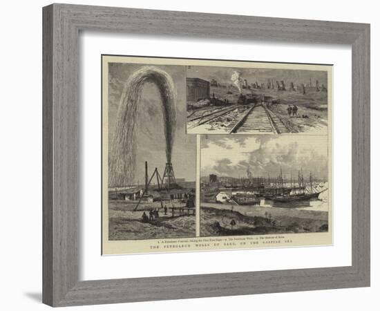 The Petroleum Wells of Baku, on the Caspian Sea-null-Framed Giclee Print