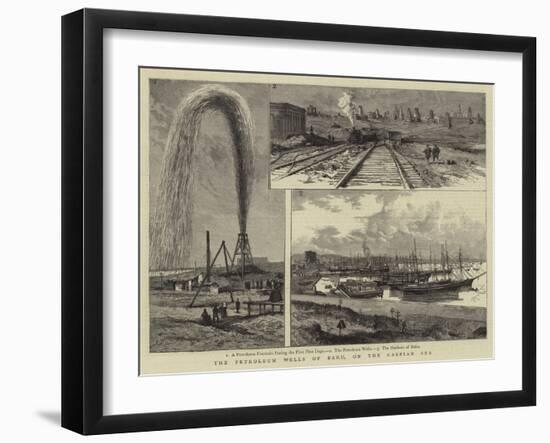 The Petroleum Wells of Baku, on the Caspian Sea-null-Framed Giclee Print