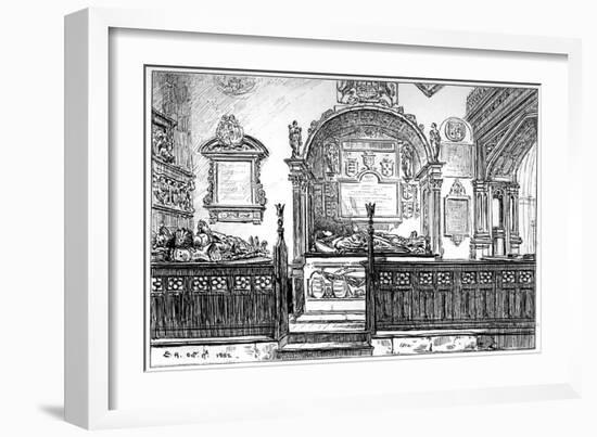 The Pew at Clopton Church, Stratford-Upon-Avon, Warwickshire, 1885-Edward Hull-Framed Giclee Print