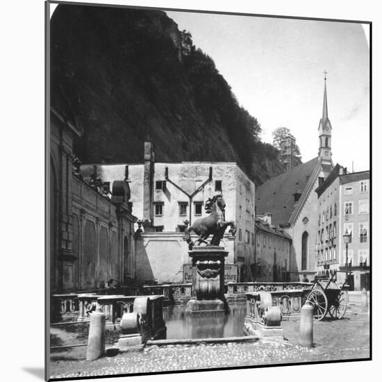 The Pferdeschwemme (Horse Wel), Salzburg, Austria, C1900s-Wurthle & Sons-Mounted Photographic Print