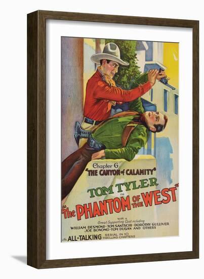 The Phantom of the West - Canyon of Calamity-null-Framed Art Print