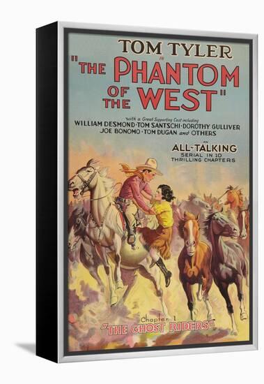 The Phantom of the West - Ghost Riders-null-Framed Stretched Canvas