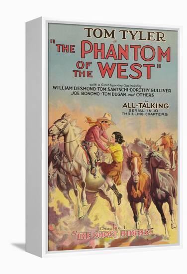 The Phantom of the West - Ghost Riders-null-Framed Stretched Canvas