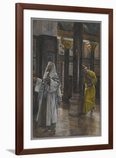 The Pharisee and the Publican, Illustration from 'The Life of Our Lord Jesus Christ', 1886-94-James Tissot-Framed Giclee Print