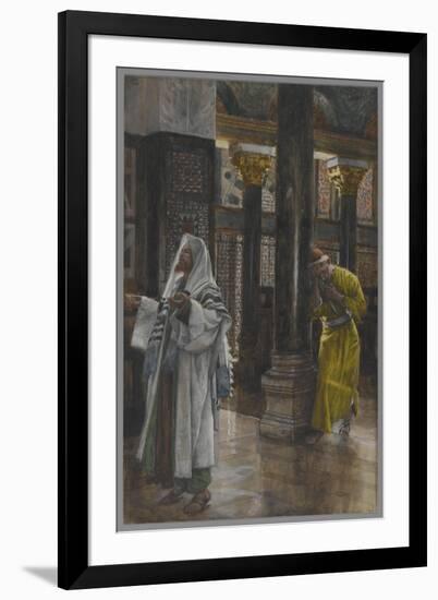 The Pharisee and the Publican, Illustration from 'The Life of Our Lord Jesus Christ', 1886-94-James Tissot-Framed Giclee Print