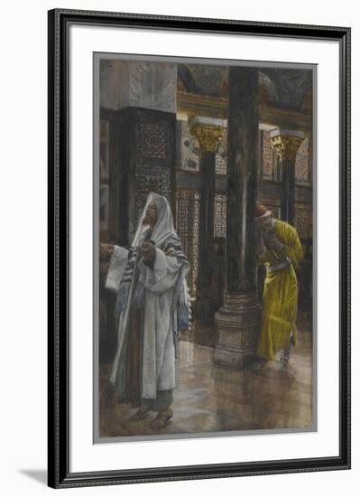 The Pharisee and the Publican, Illustration from 'The Life of Our Lord Jesus Christ', 1886-94-James Tissot-Framed Giclee Print