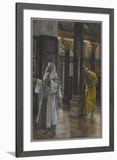 The Pharisee and the Publican, Illustration from 'The Life of Our Lord Jesus Christ', 1886-94-James Tissot-Framed Giclee Print