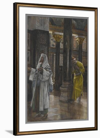 The Pharisee and the Publican, Illustration from 'The Life of Our Lord Jesus Christ', 1886-94-James Tissot-Framed Giclee Print