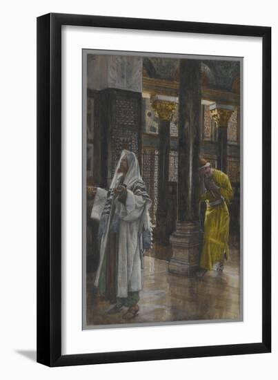 The Pharisee and the Publican, Illustration from 'The Life of Our Lord Jesus Christ', 1886-94-James Tissot-Framed Giclee Print