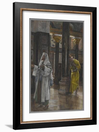 The Pharisee and the Publican, Illustration from 'The Life of Our Lord Jesus Christ', 1886-94-James Tissot-Framed Giclee Print