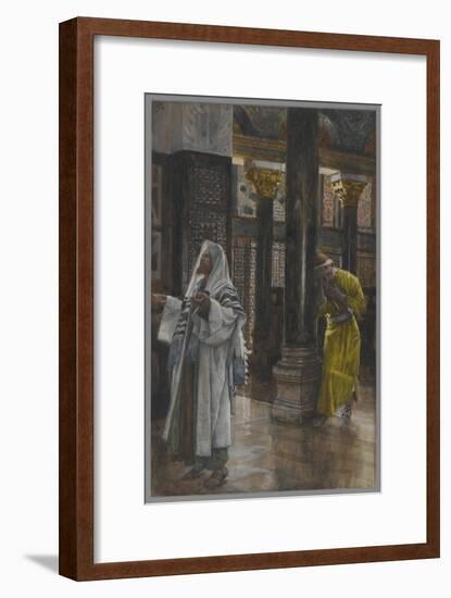 The Pharisee and the Publican, Illustration from 'The Life of Our Lord Jesus Christ', 1886-94-James Tissot-Framed Giclee Print