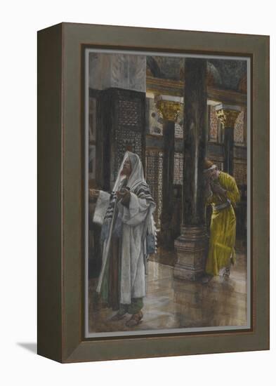 The Pharisee and the Publican, Illustration from 'The Life of Our Lord Jesus Christ', 1886-94-James Tissot-Framed Premier Image Canvas