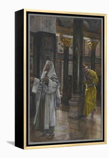 The Pharisee and the Publican, Illustration from 'The Life of Our Lord Jesus Christ', 1886-94-James Tissot-Framed Premier Image Canvas