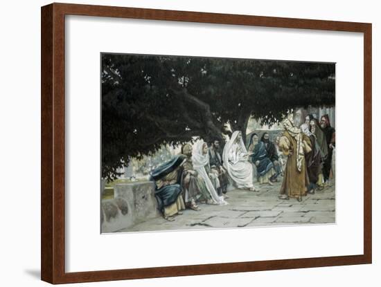 The Pharisees and Sadducees Come to Tempt Jesus-James Tissot-Framed Giclee Print