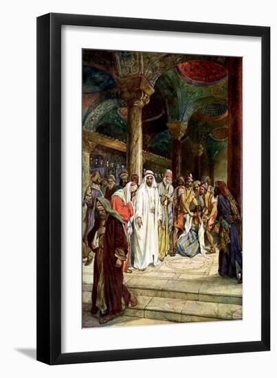 The Pharisees bring an adulteress to Jesus - Bible-William Brassey Hole-Framed Giclee Print