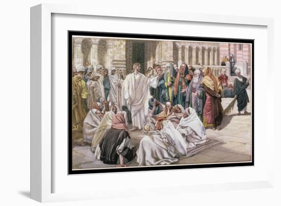 The Pharisees Question Jesus, Illustration for 'The Life of Christ', C.1886-96-James Tissot-Framed Giclee Print