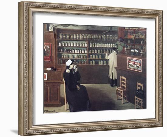 The Pharmacy, 1912 Artwork-Science Photo Library-Framed Photographic Print