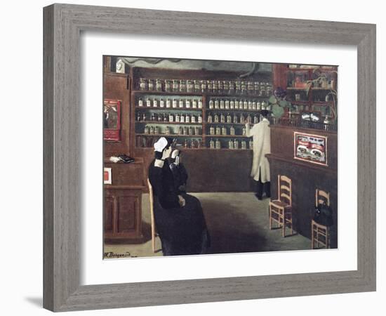 The Pharmacy, 1912 Artwork-Science Photo Library-Framed Photographic Print