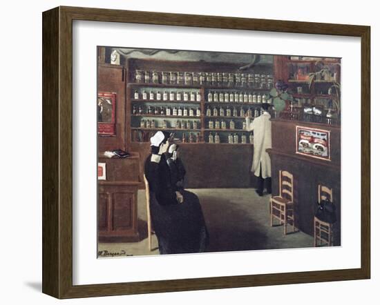 The Pharmacy, 1912 Artwork-Science Photo Library-Framed Photographic Print