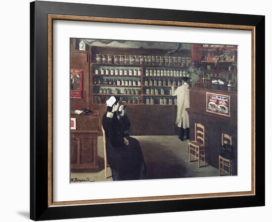 The Pharmacy, 1912 Artwork-Science Photo Library-Framed Photographic Print