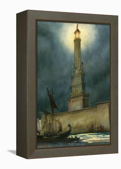 The Pharos of Alexandria-English School-Framed Premier Image Canvas