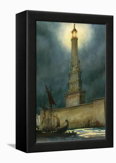The Pharos of Alexandria-English School-Framed Premier Image Canvas