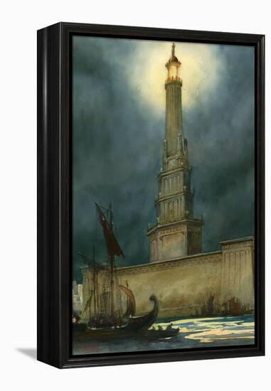 The Pharos of Alexandria-English School-Framed Premier Image Canvas