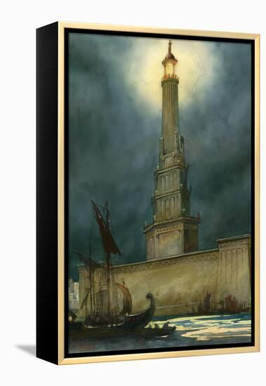 The Pharos of Alexandria-English School-Framed Premier Image Canvas