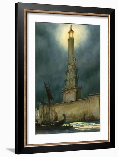 The Pharos of Alexandria-English School-Framed Giclee Print