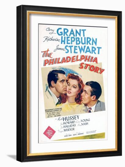 The Philadelphia Story, Cary Grant, Katharine Hepburn, James Stewart, 1940-null-Framed Premium Giclee Print