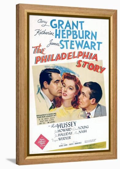 The Philadelphia Story, Cary Grant, Katharine Hepburn, James Stewart, 1940-null-Framed Stretched Canvas