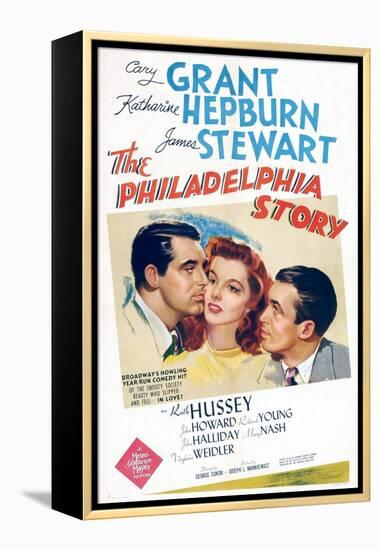 The Philadelphia Story, Cary Grant, Katharine Hepburn, James Stewart, 1940-null-Framed Stretched Canvas