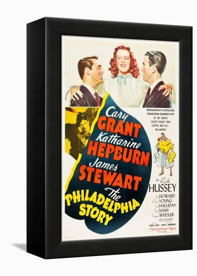 The Philadelphia Story, Cary Grant, Katharine Hepburn, James Stewart, 1940-null-Framed Stretched Canvas