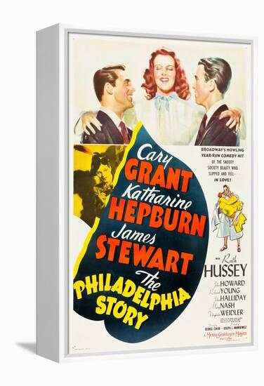 The Philadelphia Story, Cary Grant, Katharine Hepburn, James Stewart, 1940-null-Framed Stretched Canvas