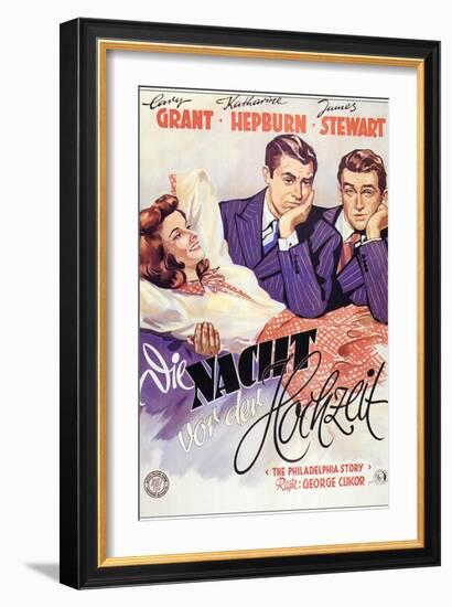 The Philadelphia Story, German Movie Poster, 1940-null-Framed Premium Giclee Print