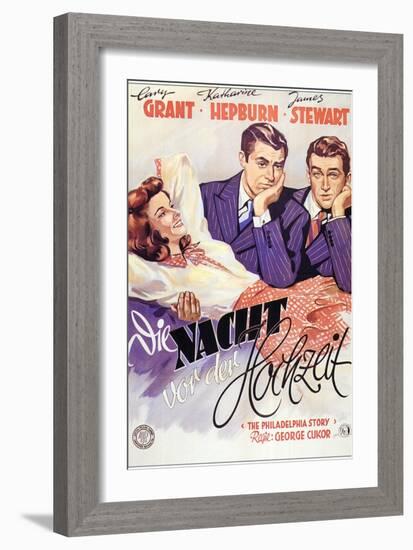 The Philadelphia Story, German Movie Poster, 1940-null-Framed Art Print