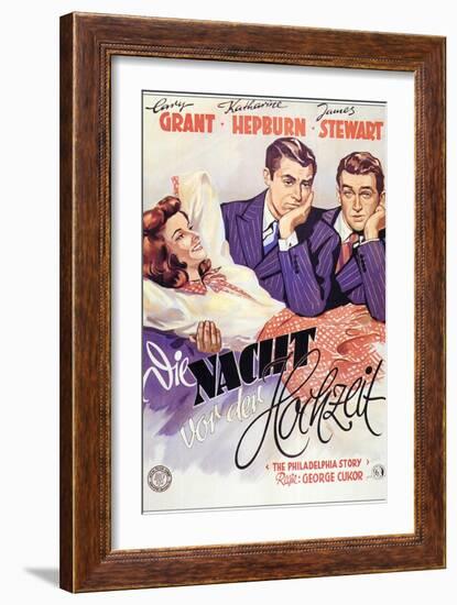 The Philadelphia Story, German Movie Poster, 1940-null-Framed Art Print