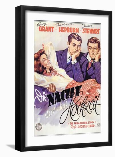 The Philadelphia Story, German Movie Poster, 1940-null-Framed Art Print