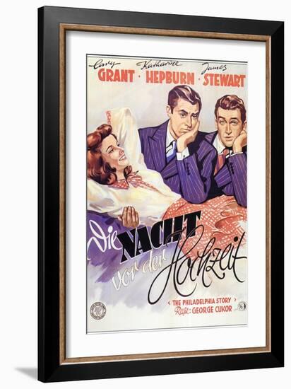 The Philadelphia Story, German Movie Poster, 1940-null-Framed Art Print