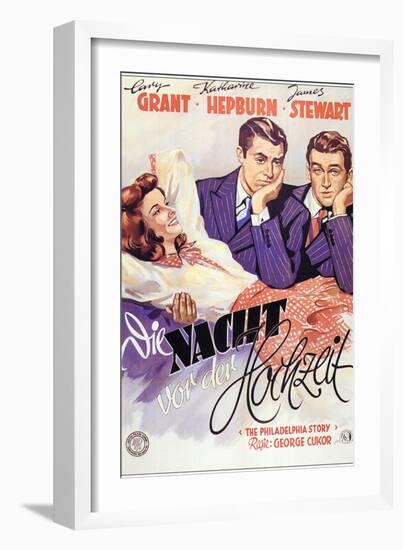 The Philadelphia Story, German Movie Poster, 1940-null-Framed Art Print