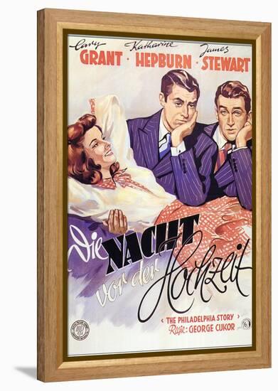 The Philadelphia Story, German Movie Poster, 1940-null-Framed Stretched Canvas