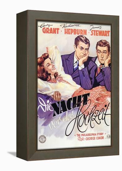 The Philadelphia Story, German Movie Poster, 1940-null-Framed Stretched Canvas