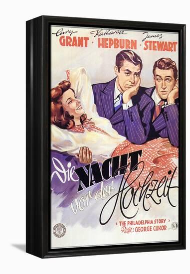 The Philadelphia Story, German Movie Poster, 1940-null-Framed Stretched Canvas