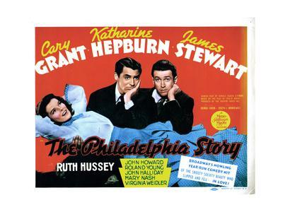 The Philadelphia Story 1940 Cary Grant Hepburn Stewart 12x18 Movie Poster
