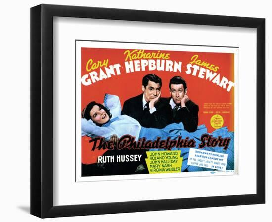 The Philadelphia Story, Katharine Hepburn, Cary Grant, James Stewart, 1940--Framed Art Print