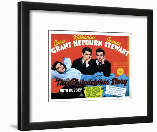 The Philadelphia Story, Katharine Hepburn, Cary Grant, James Stewart, 1940-null-Framed Art Print