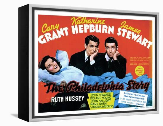 The Philadelphia Story, Katharine Hepburn, Cary Grant, James Stewart, 1940-null-Framed Stretched Canvas