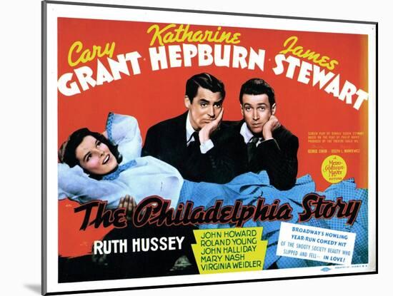 The Philadelphia Story, Katharine Hepburn, Cary Grant, James Stewart, 1940-null-Mounted Art Print