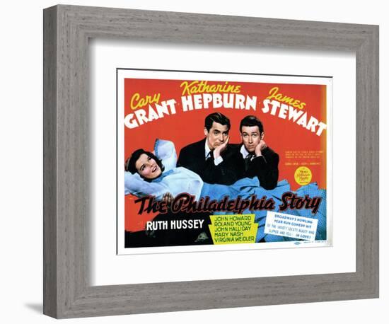 The Philadelphia Story, Katharine Hepburn, Cary Grant, James Stewart, 1940-null-Framed Premium Giclee Print